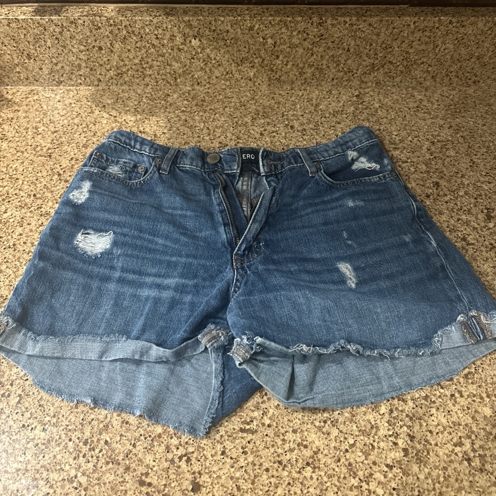 Edc Women's Distressed Blue Jean Shorts